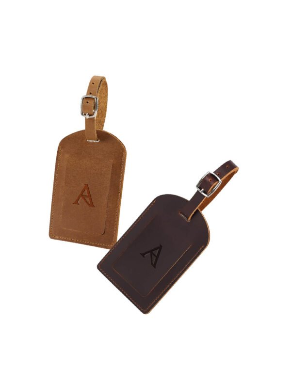 aa-170 TAG para maleta hecho en piel