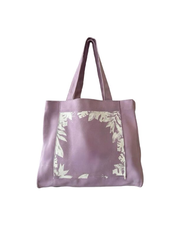 mochilas, totes, bolsas-132 Bolsa tote de algodón con estampado