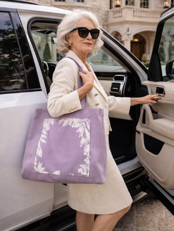 mochilas, totes, bolsas-133 Bolsa tote de algodón con estampado