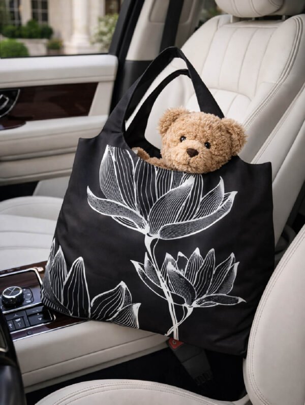 mochilas, totes, bolsas-135 Bolsa poliéster con ilustraciones