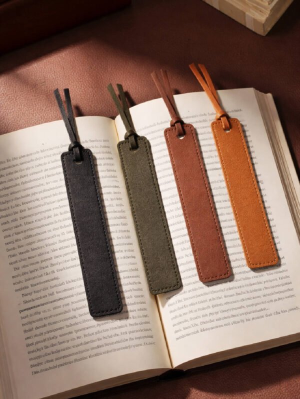 piel-28 Separador de Libros de piel